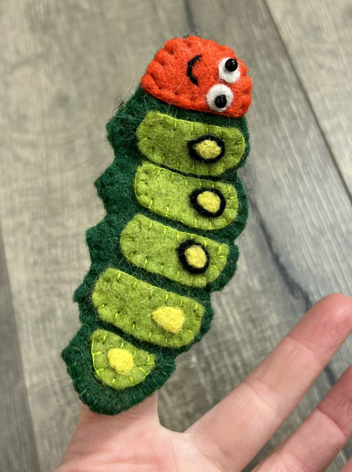 Felt Caterpillar Finger Puppet