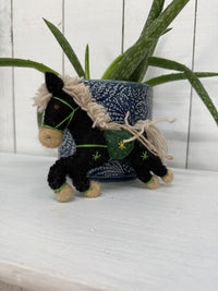 Red Felt Horse Hanger