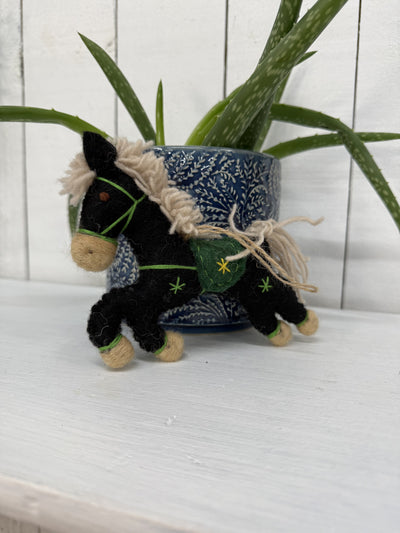Red Felt Horse Hanger