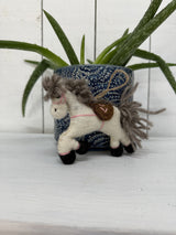 White Felt Horse Hanger