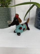 Felt Hanging Dog With Strawberry Jumper