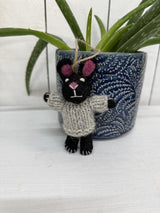 Felt Hanging Mouse In Jumper