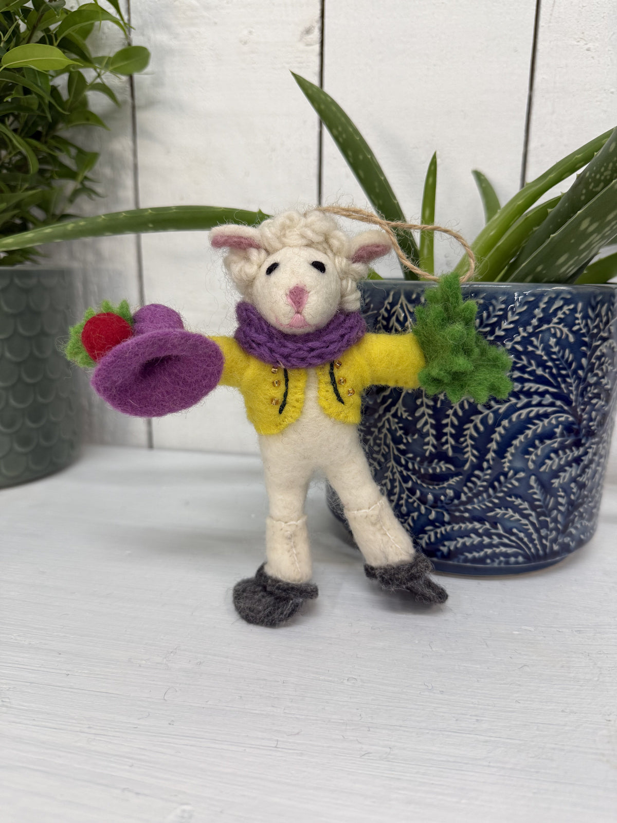 Felt Hanging Skater Sheep