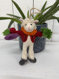 Felt Hanging Skater Sheep
