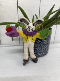 Felt Hanging Skater Rabbit