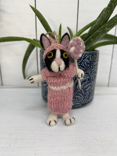 Felt Hanging Rabbit With Lollypop