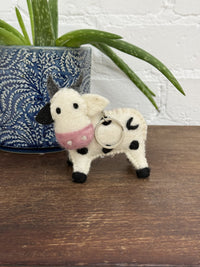 Felt Cow Keyring
