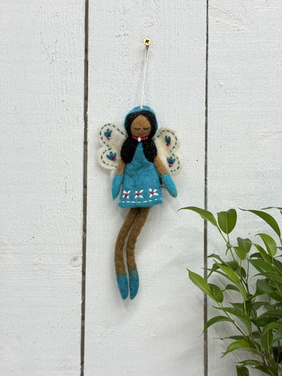 Felt Long Legged Embroidered & Beaded Fairy