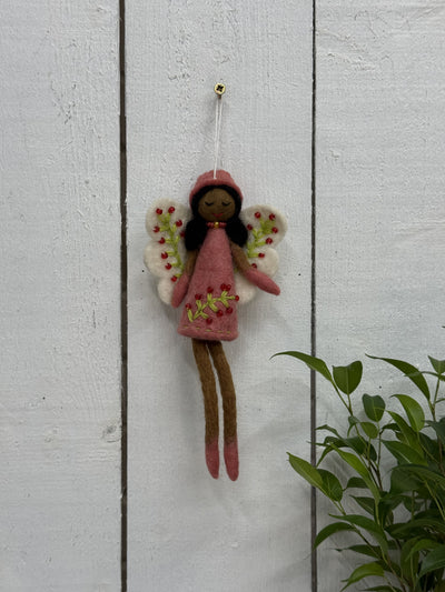 Felt Long Legged Embroidered & Beaded Fairy