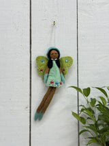 Felt Long Legged Embroidered & Beaded Fairy