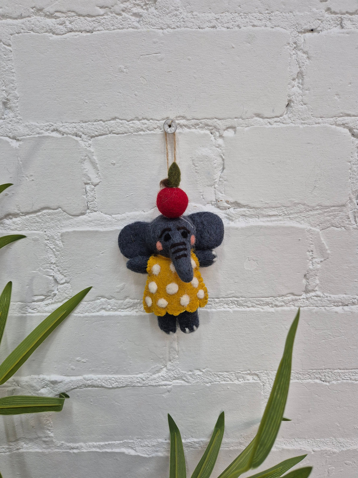 Felt Hanging Elephant In Dress
