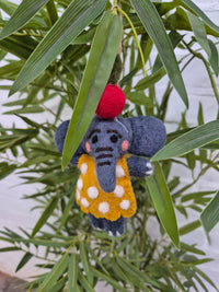Felt Hanging Elephant In Dress
