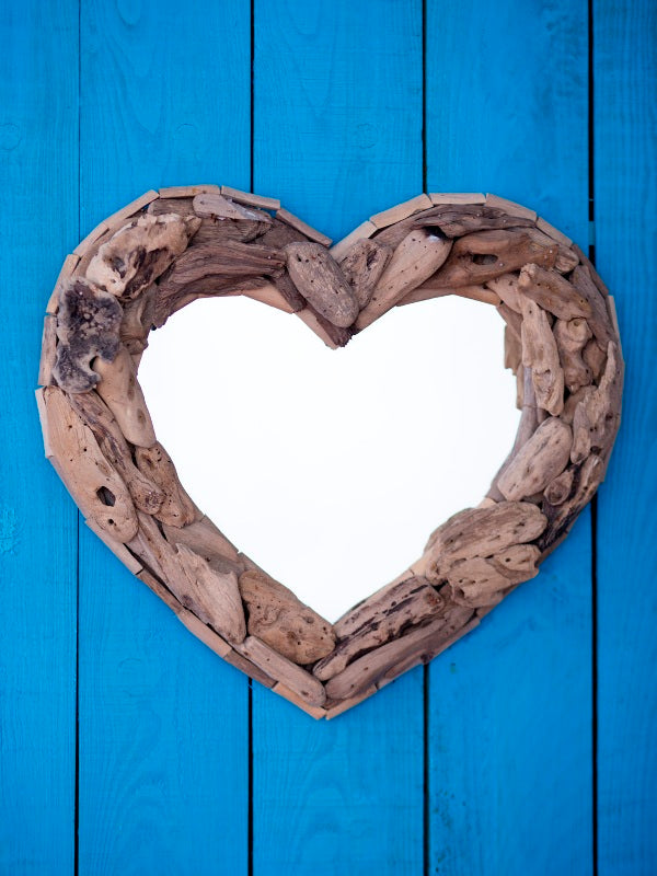 Heart Driftwood Mirror