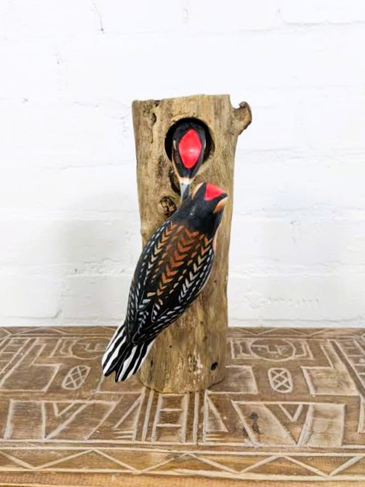 Woodpeckers On Log