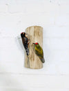 Woodpeckers On Log Wall Hanger