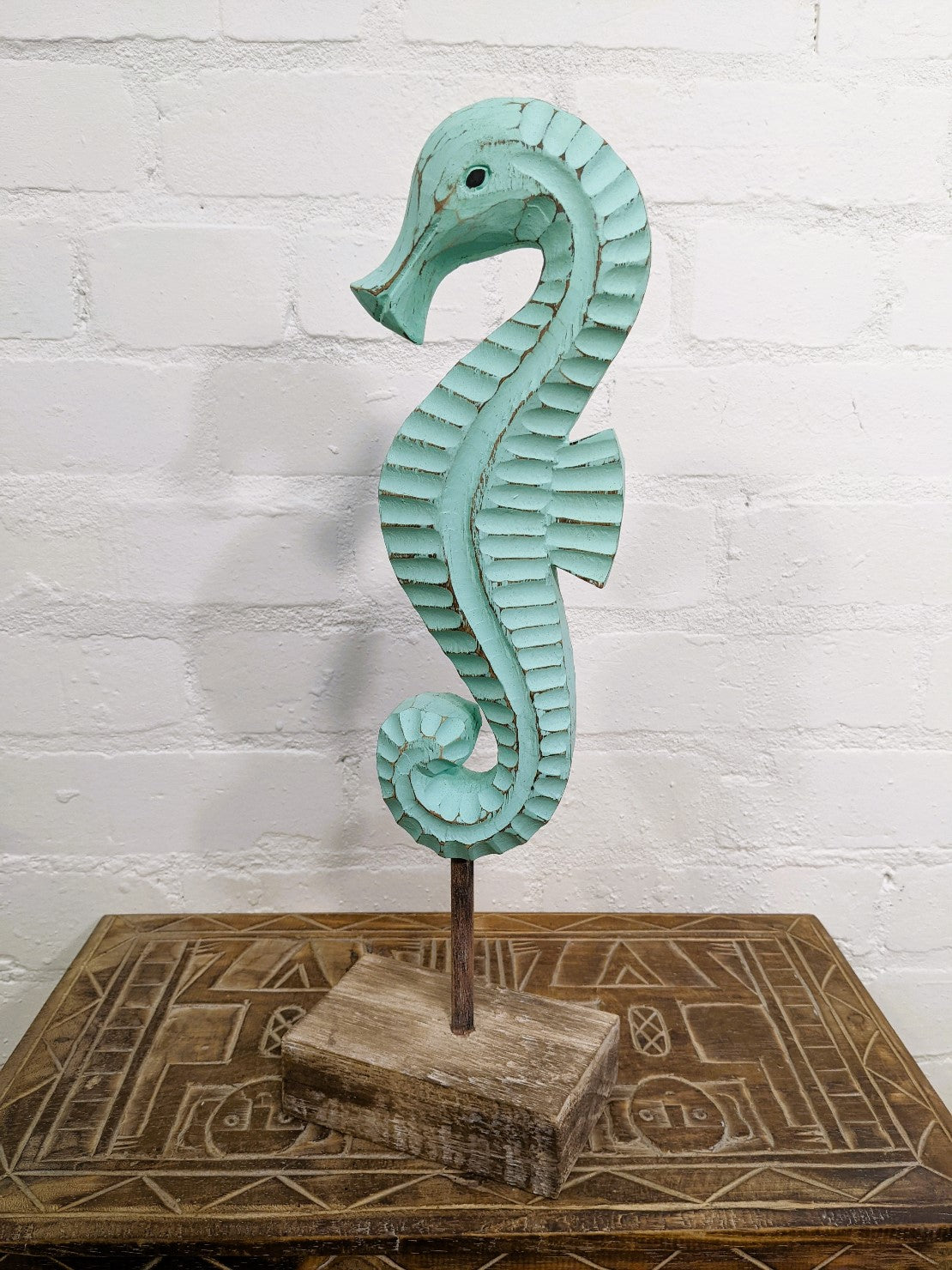 Blue Seahorse On A Stick