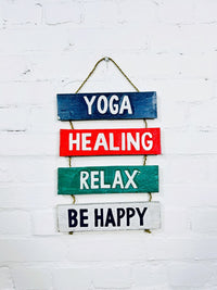 Yoga, Healing, Relax Wall Sign