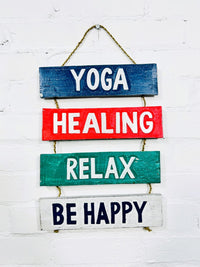 Yoga, Healing, Relax Wall Sign