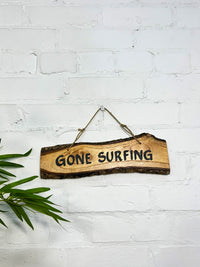 Wood Gone Surfing Sign