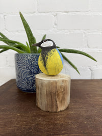Realistic Painted Wooden Blue Tit