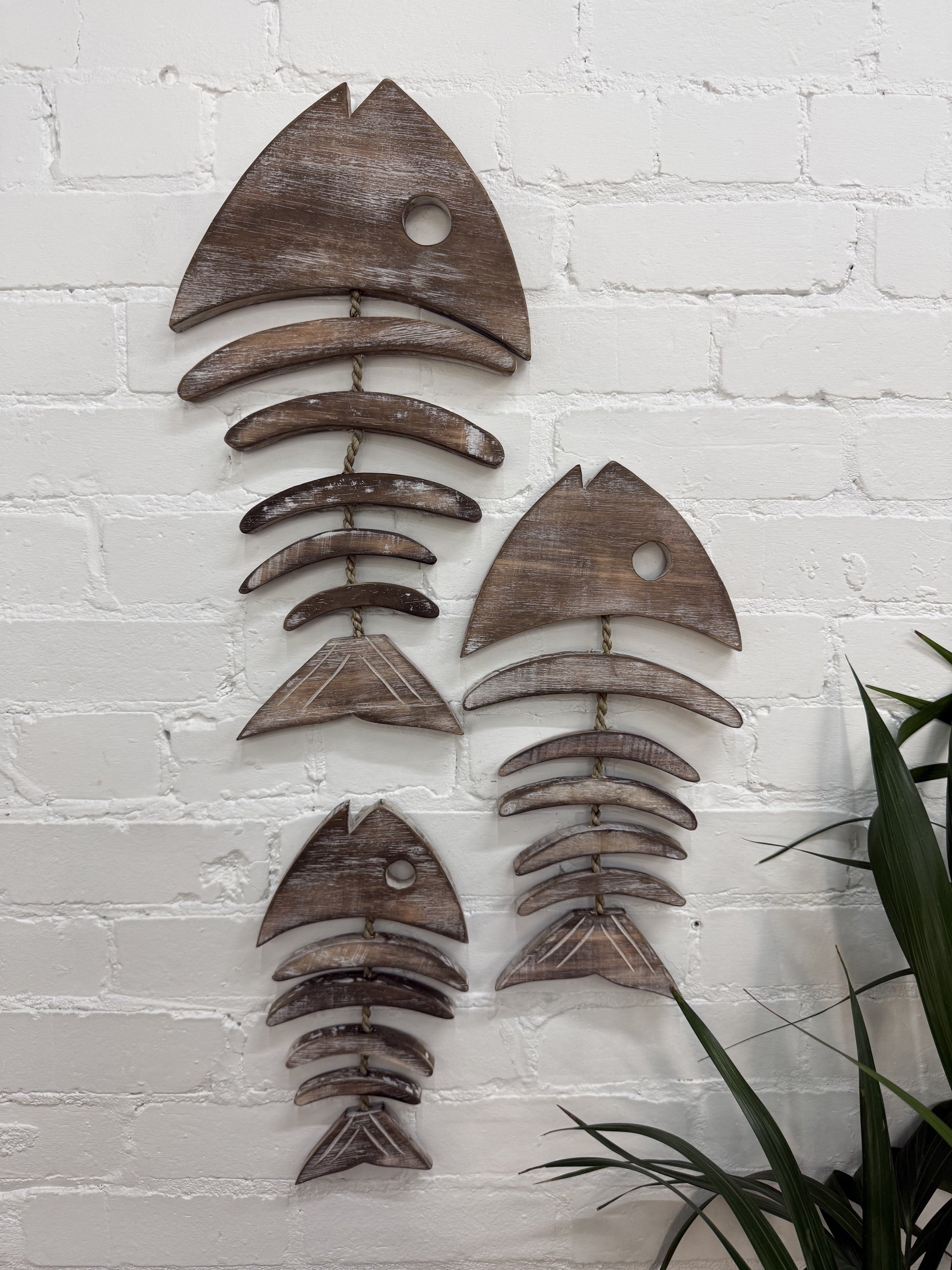 Set Of Three Hanging Fish Bones