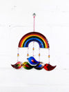 Rainbow with Five Birds Suncatcher