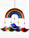 Rainbow with Five Birds Suncatcher