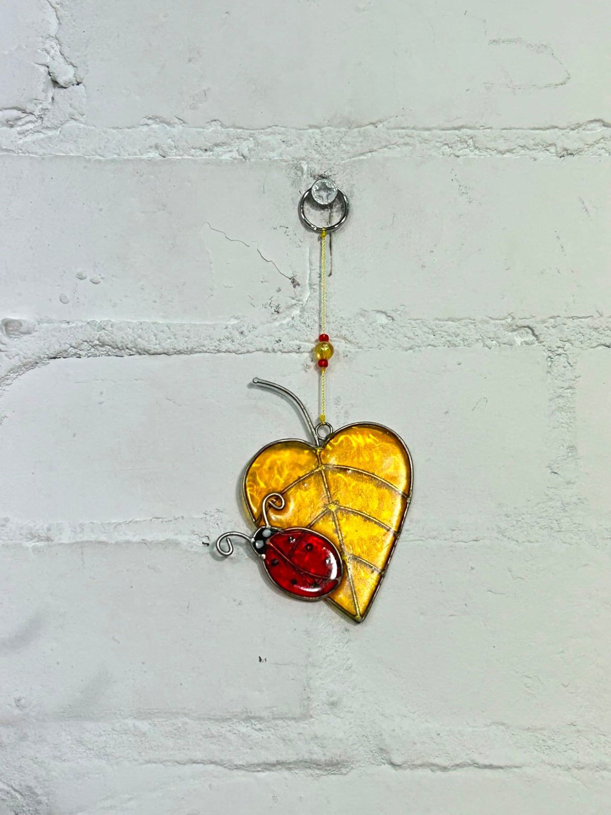 Ladybird Leaf Suncatcher