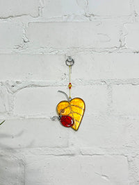Ladybird Leaf Suncatcher
