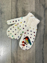 Bird Knitted Mittens