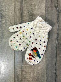 Bird Knit Mittens