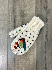 Bird Knit Mittens