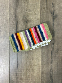 Multi Stripe Knitted Handwarmers