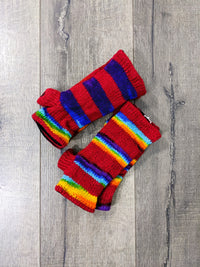 Striped Wool Hand Warmers