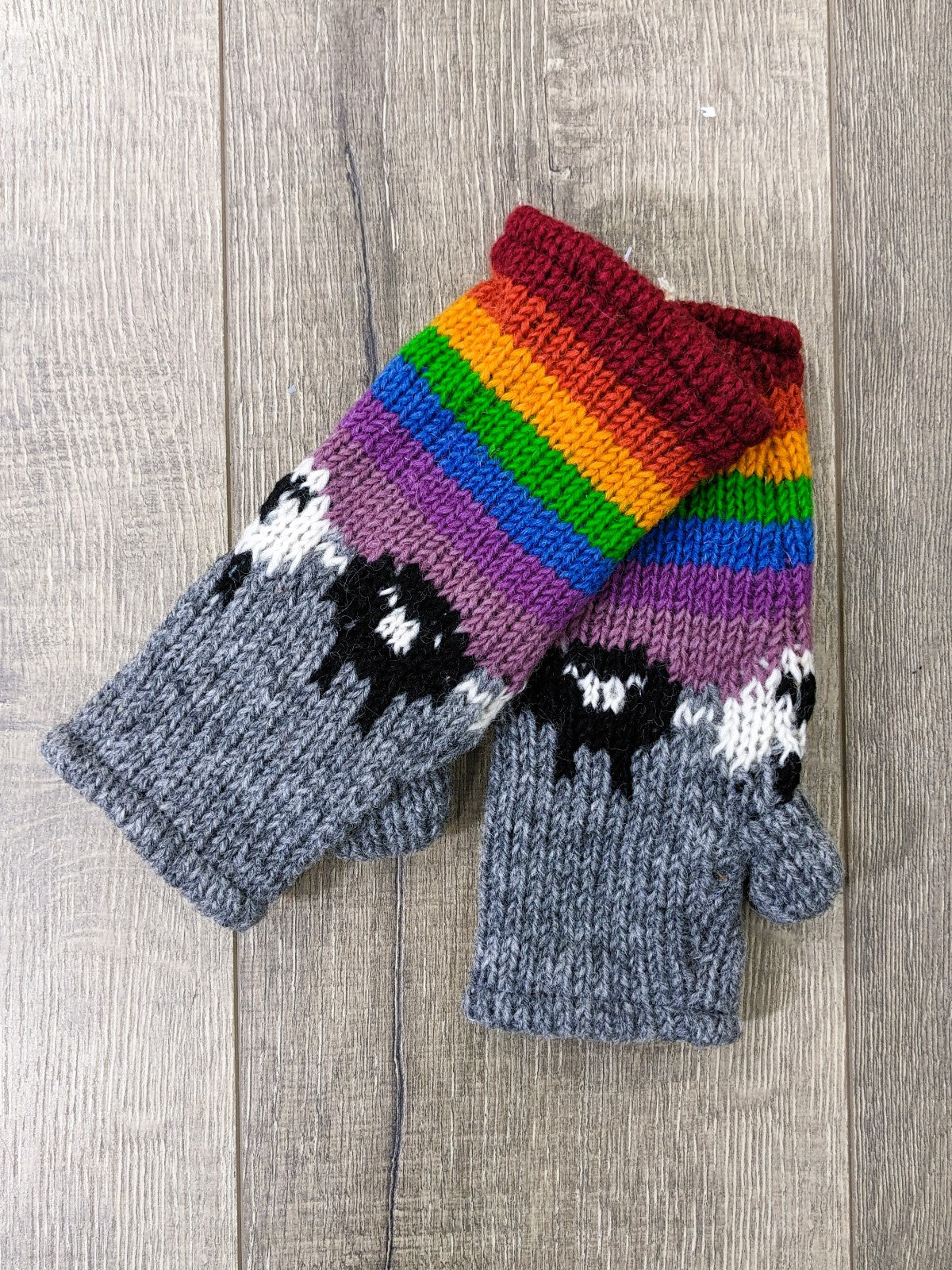 Rainbow And Sheep Handwarmers