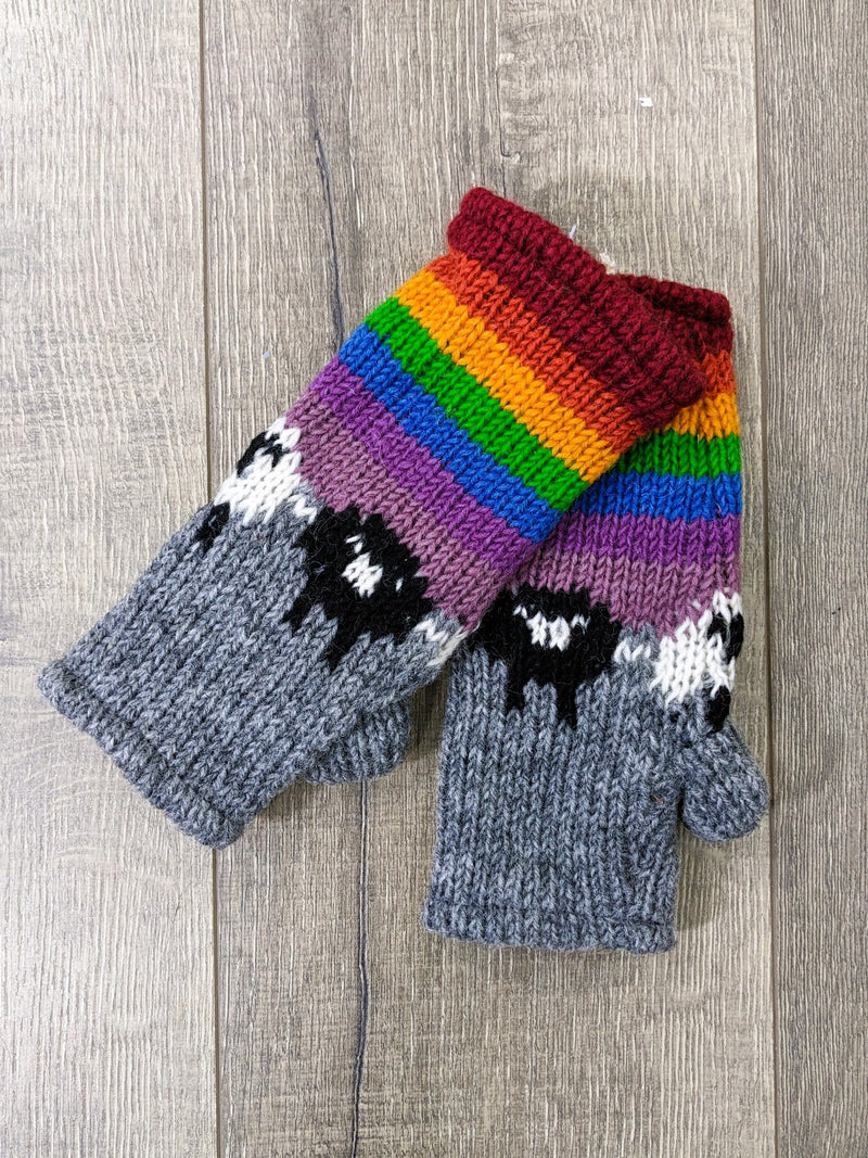 Rainbow And Sheep Handwarmers