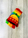 Rainbow Patterned Wool Hunter Gloves