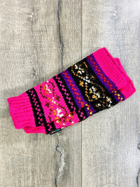 Patterned Wool Handwarmers