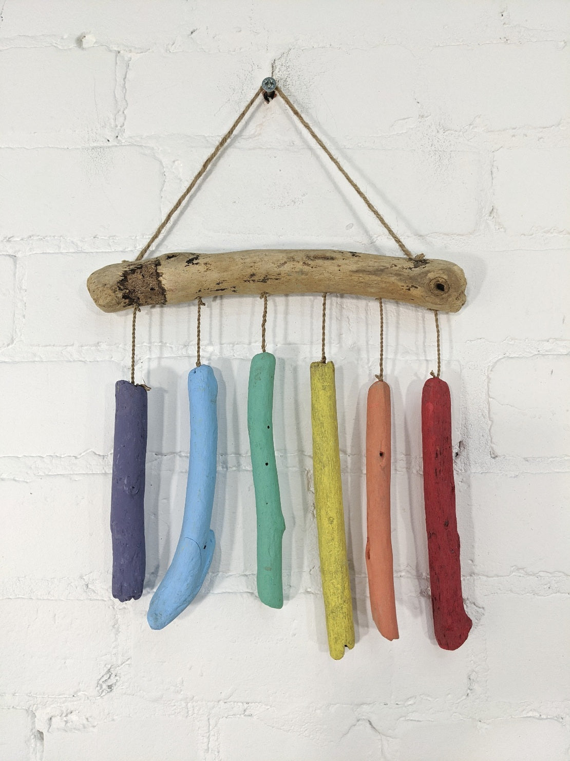 Wood Stick with Rainbow Hanging