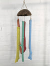 Coconut Wind Chime with Rainbow Sticks