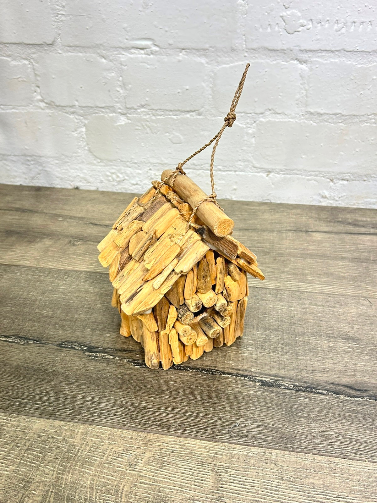 Wooden Beaded Heart Mobile