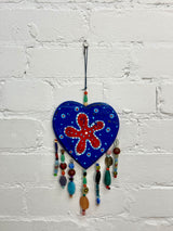Wooden Beaded Heart Mobile