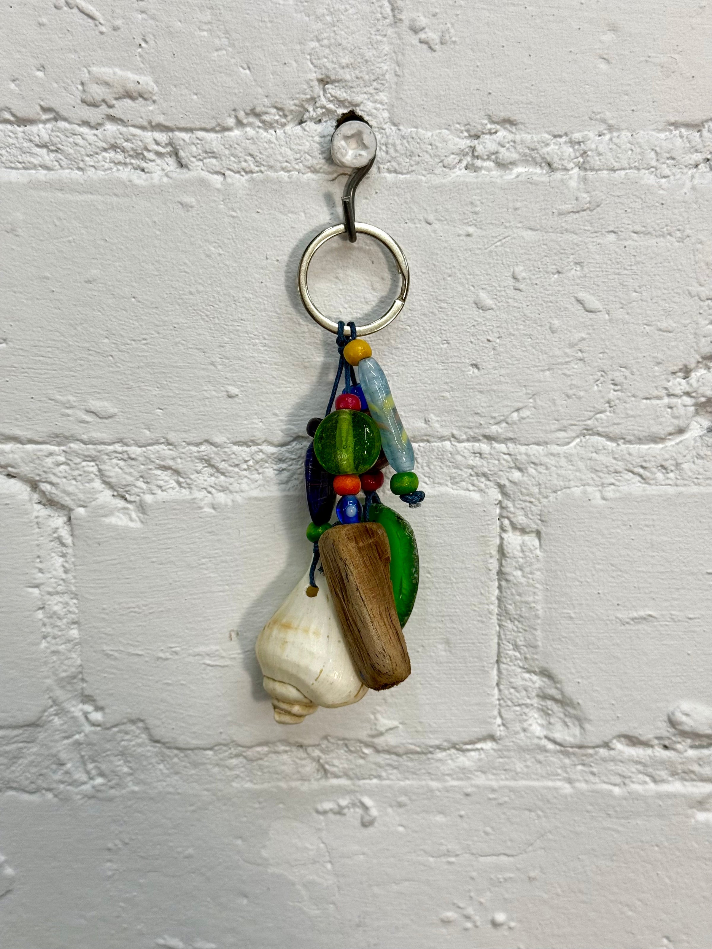 Seaglass & Shell Keyring