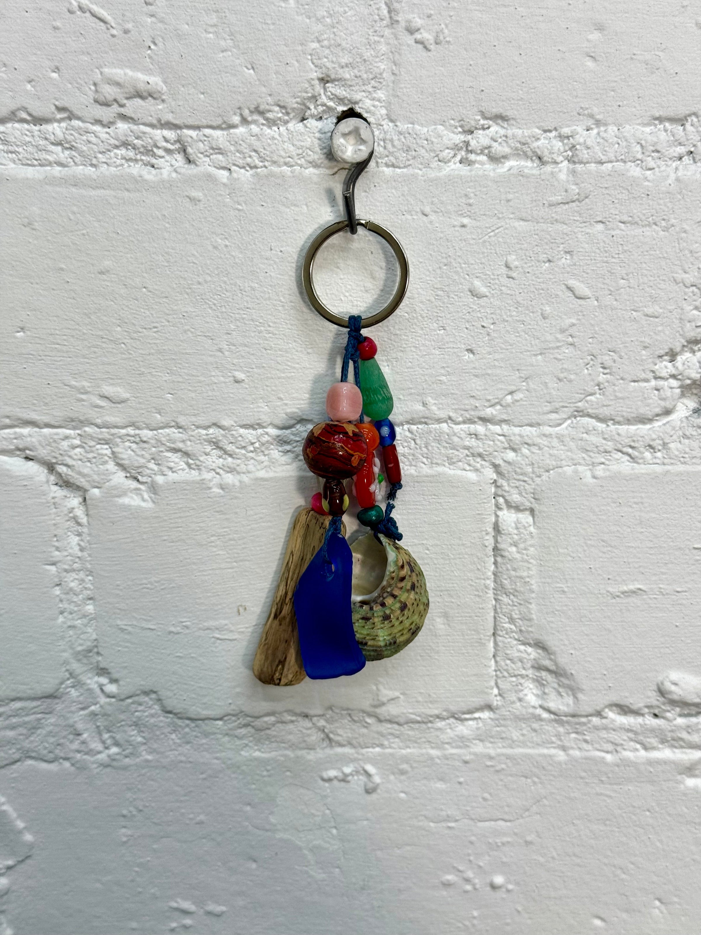 Seaglass & Shell Keyring