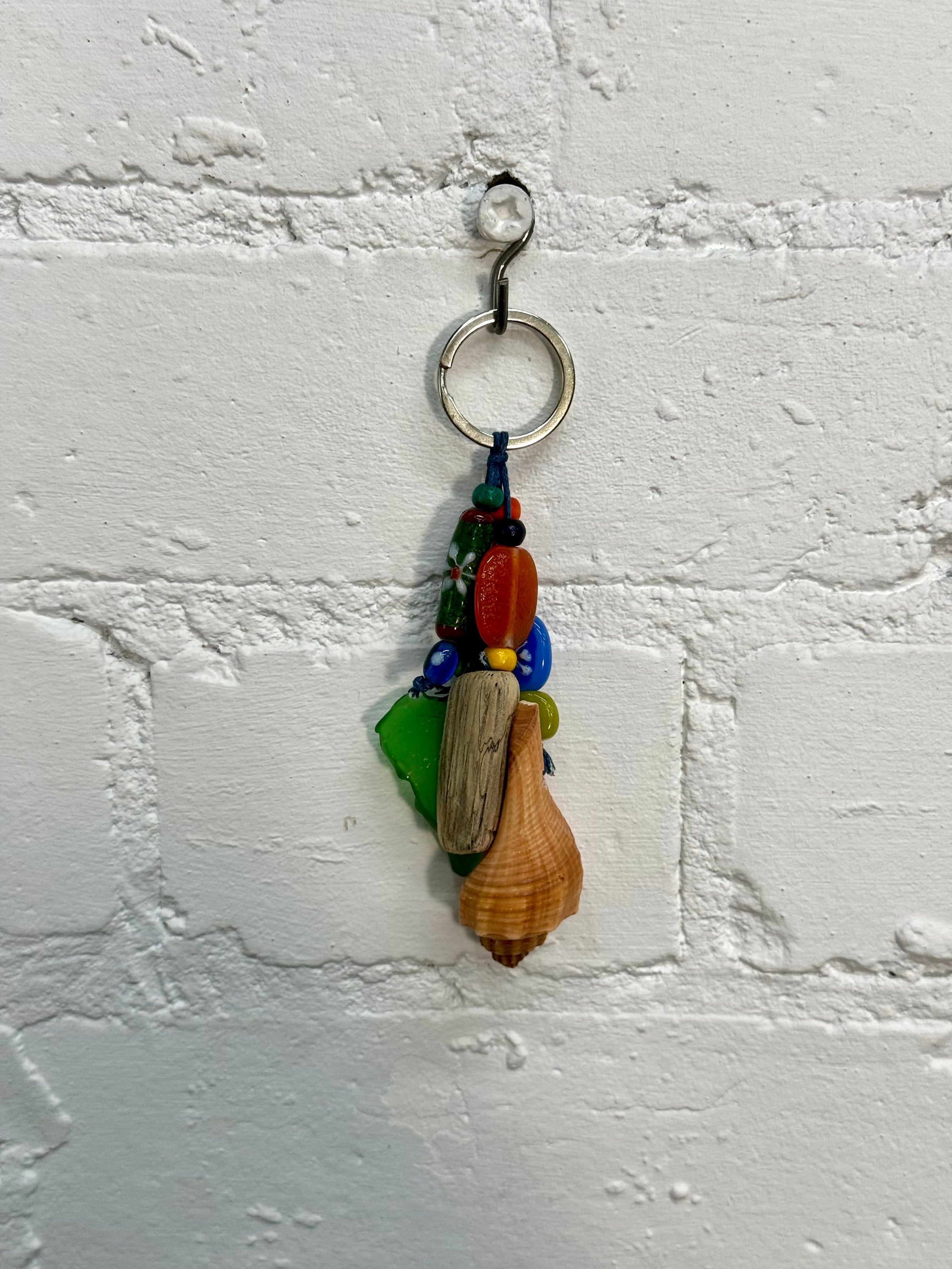 Seaglass & Shell Keyring