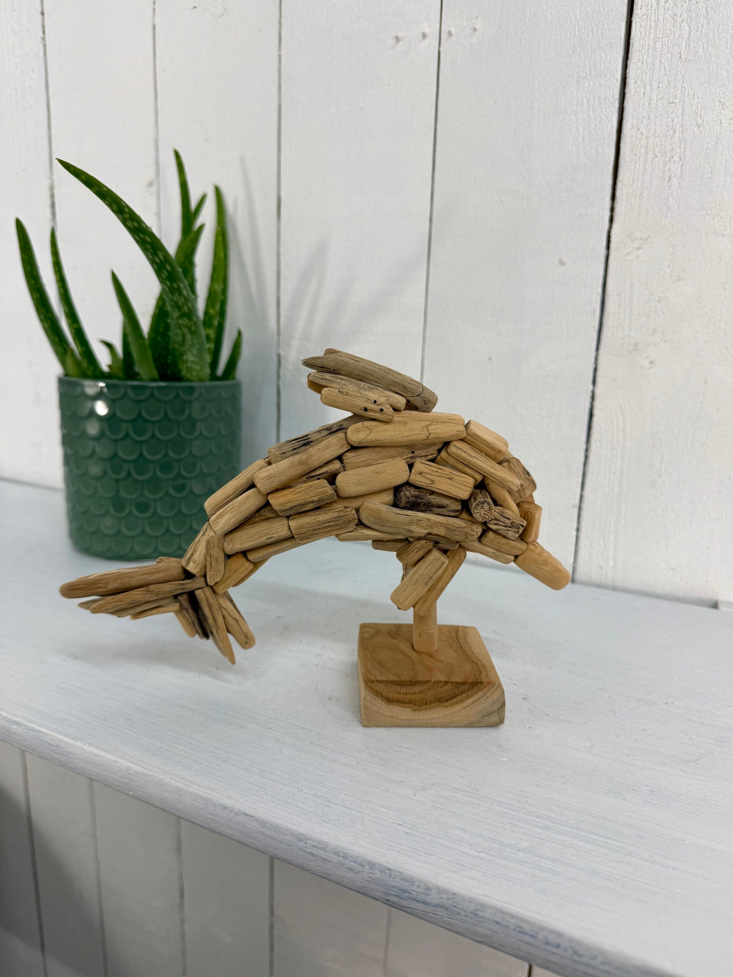 Driftwood Dolphin on Stand