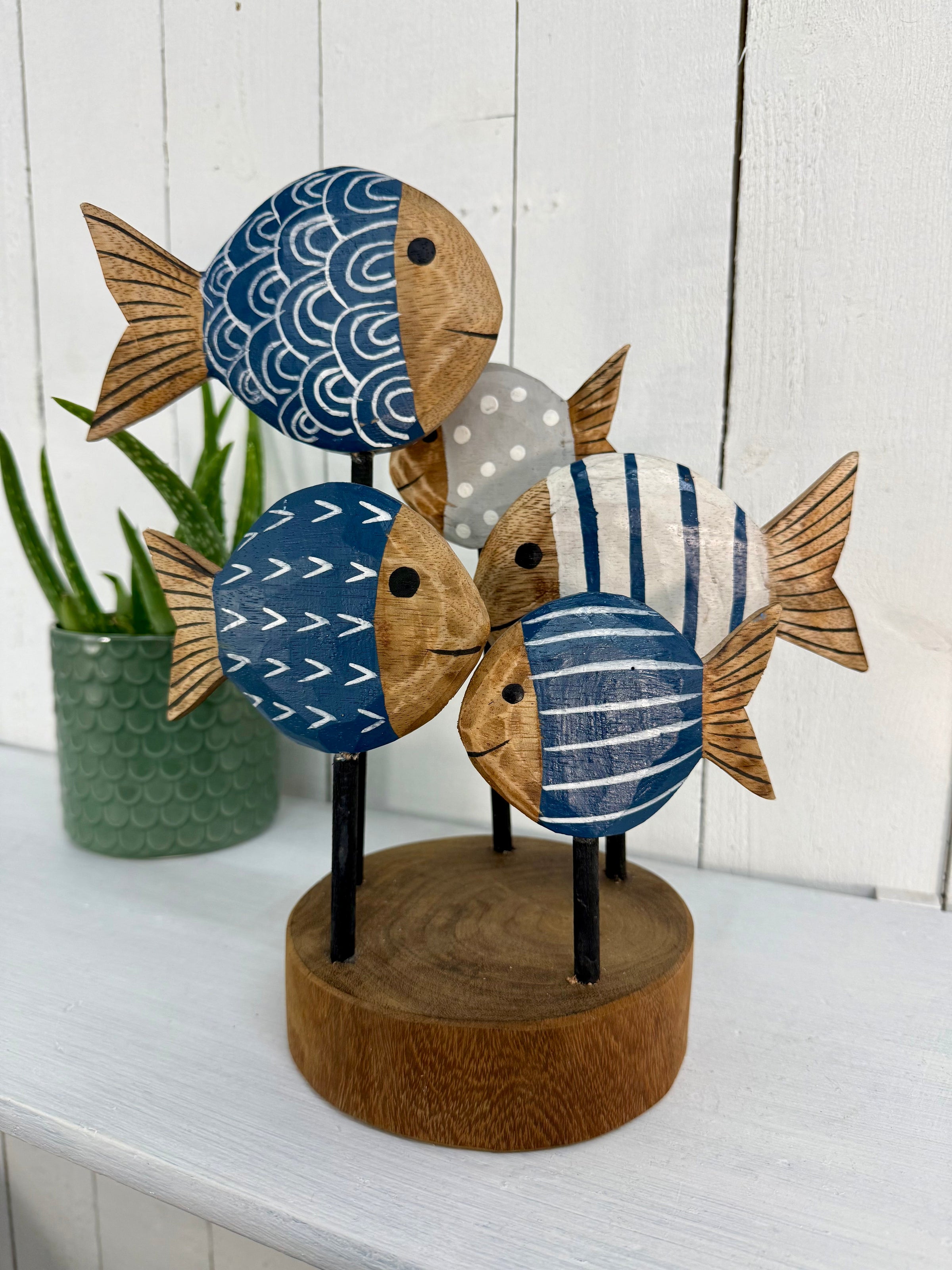 Five Fish on Round Stand