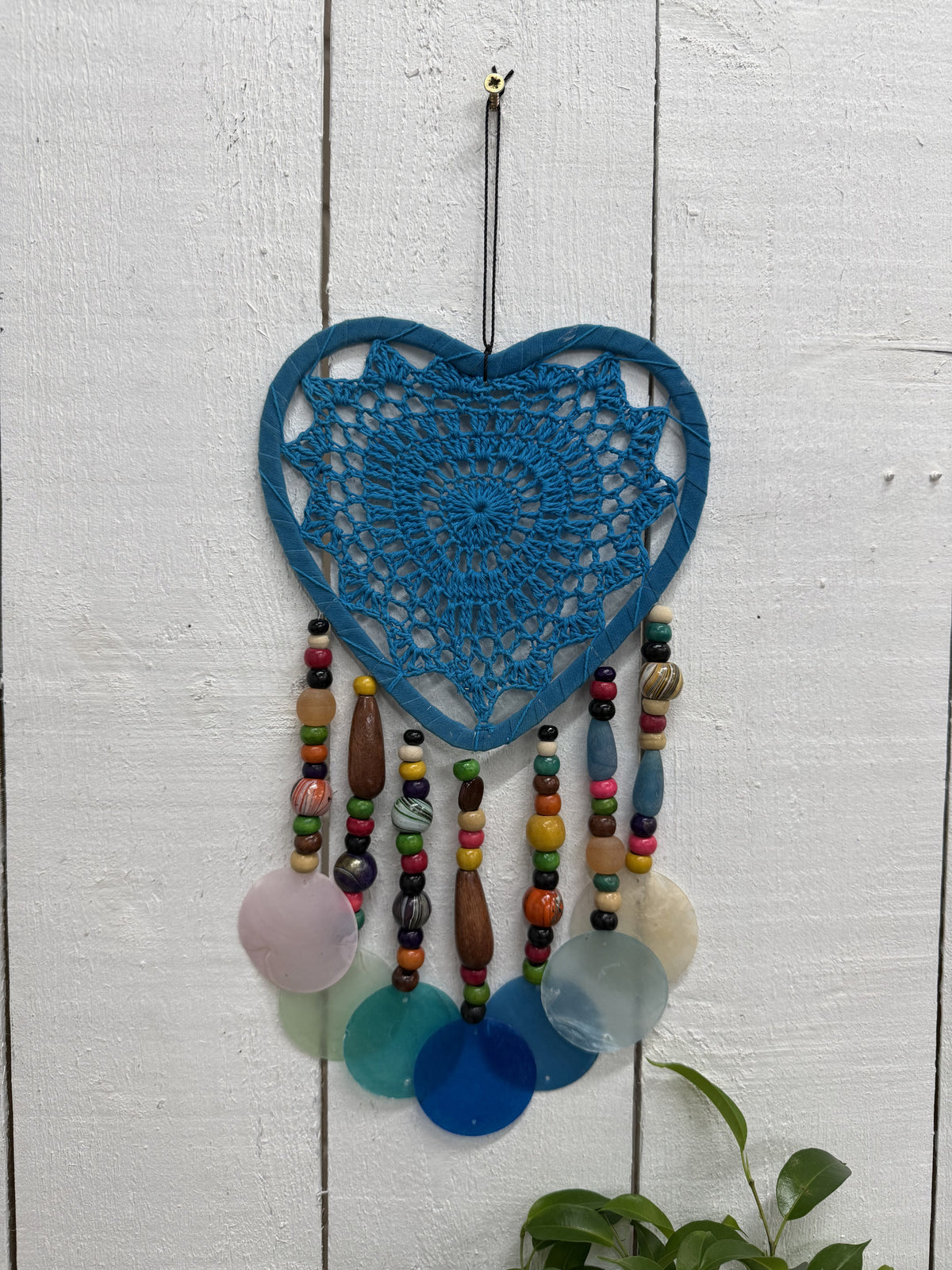 Crochet Shell & Heart Dreamcatcher