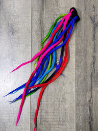 Rainbow Long Felt Dread Hairbobble