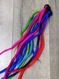 Rainbow Long Felt Dread Hairbobble